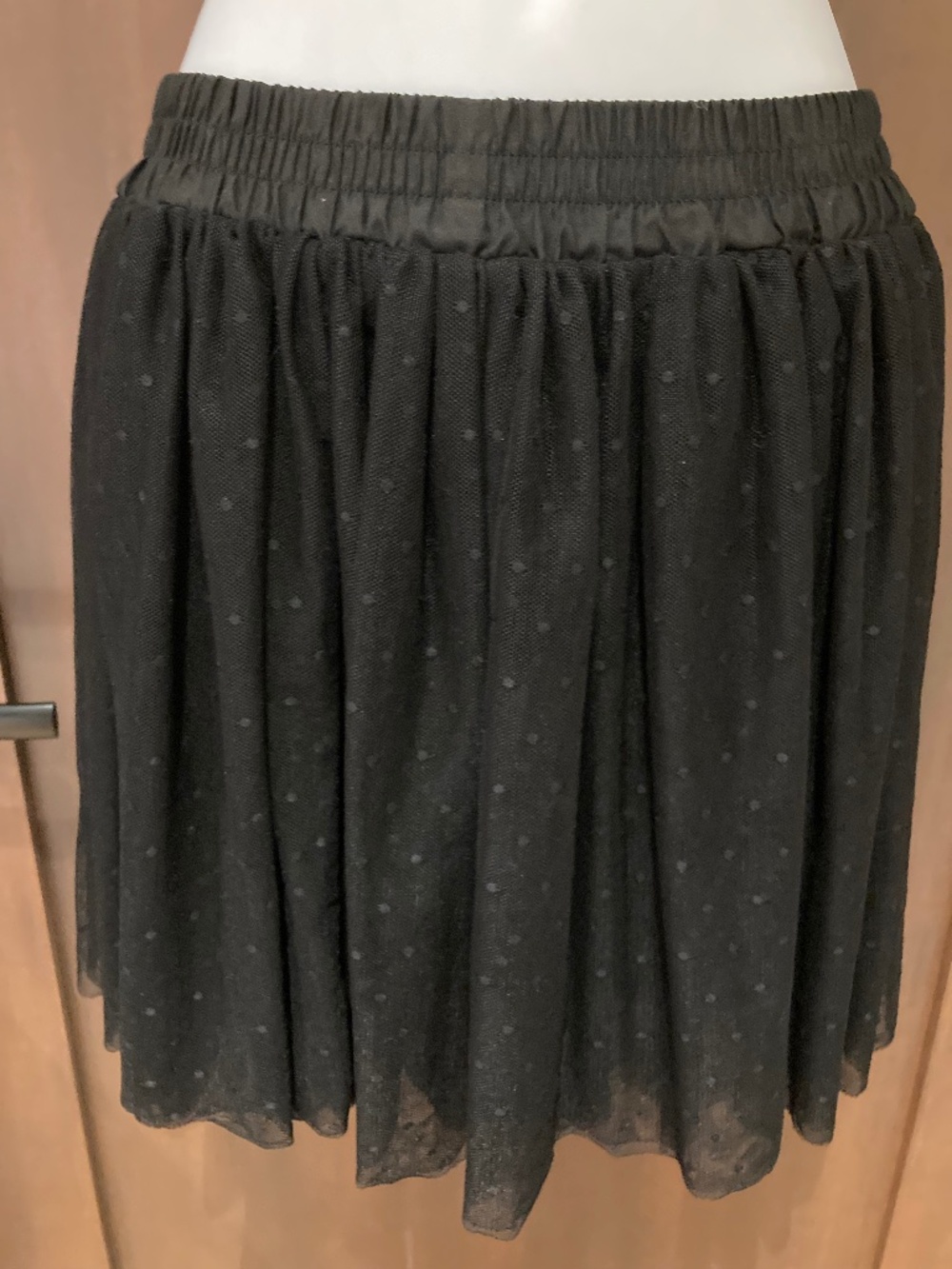 Short black tulle skirt